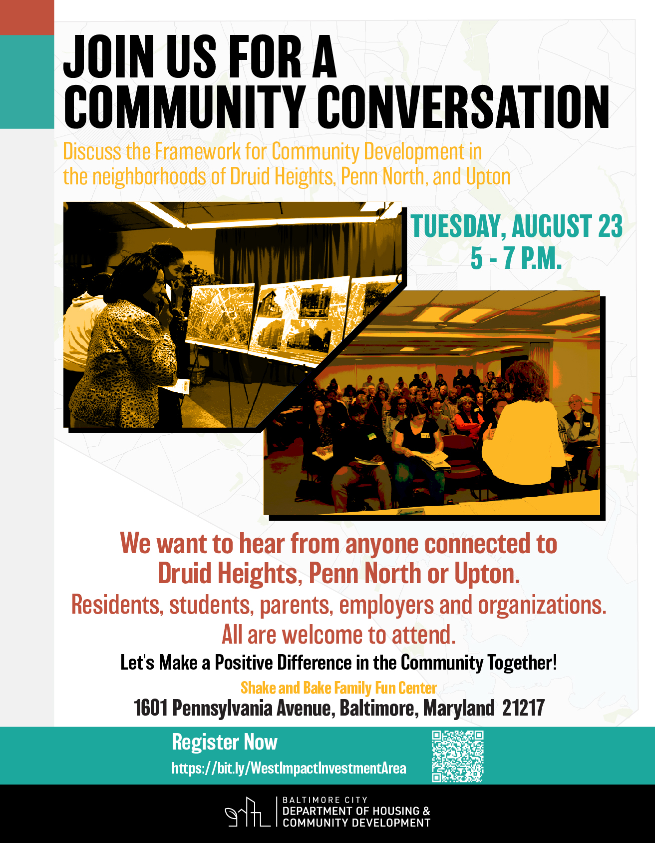West Impact Area Community Conversation Flyer
